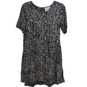 Go Fish shift dress S Batik Rainbow Print Rayon NWT